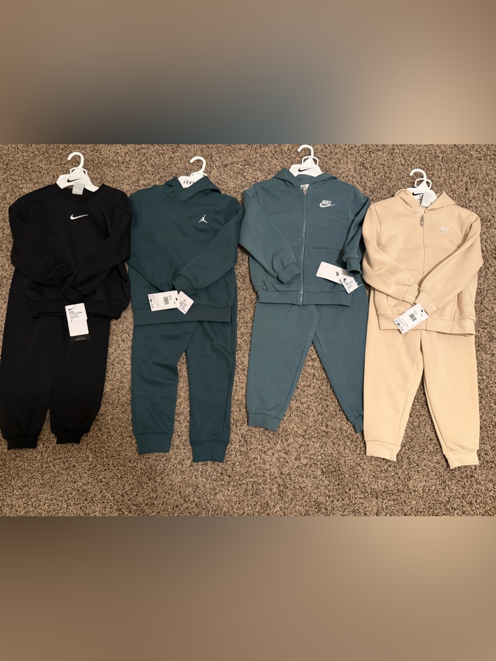 Nike Kids Black, Teal & Tan Jogger Set - 4-Pack
